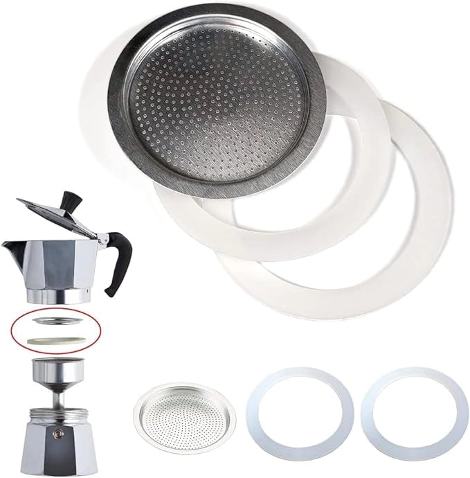 FILTRO E GUARNIZIONI PER CAFFETTIERA 6 tazze