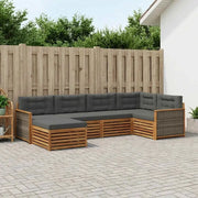 Set di divani da esterno con cuscino 6 pcs Naturale e Antracite 3383560