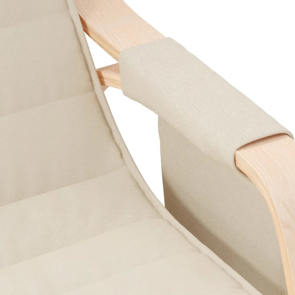 Sedia a Dondolo Crema in Tessuto CFW3738940