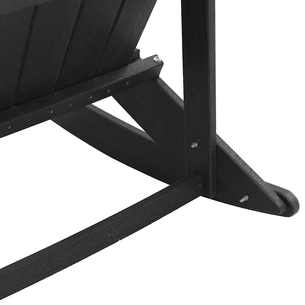 Poltrona a dondolo Adirondack Nero 92 x 73,5 x 92 cm HDPE 42006627