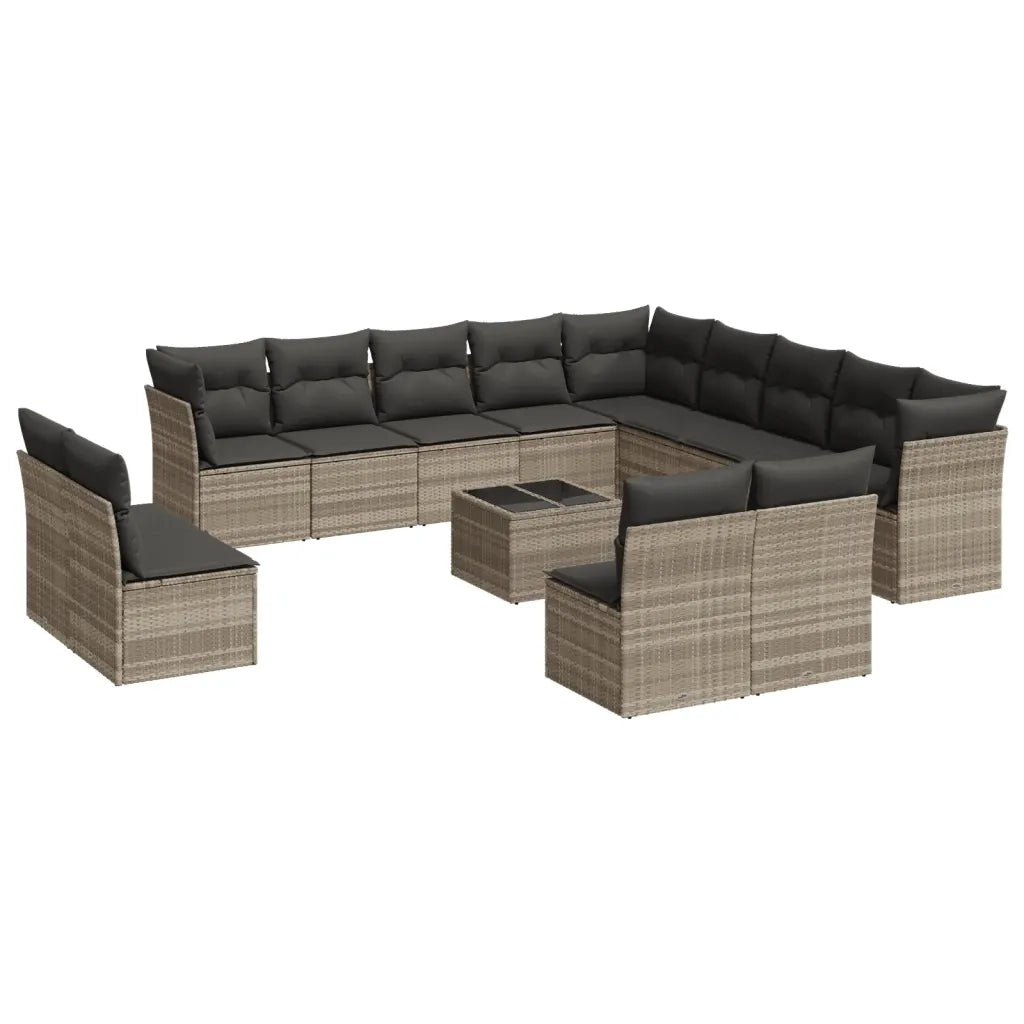 Set Divani da Giardino 14pz con Cuscini in Polyrattan 3218502