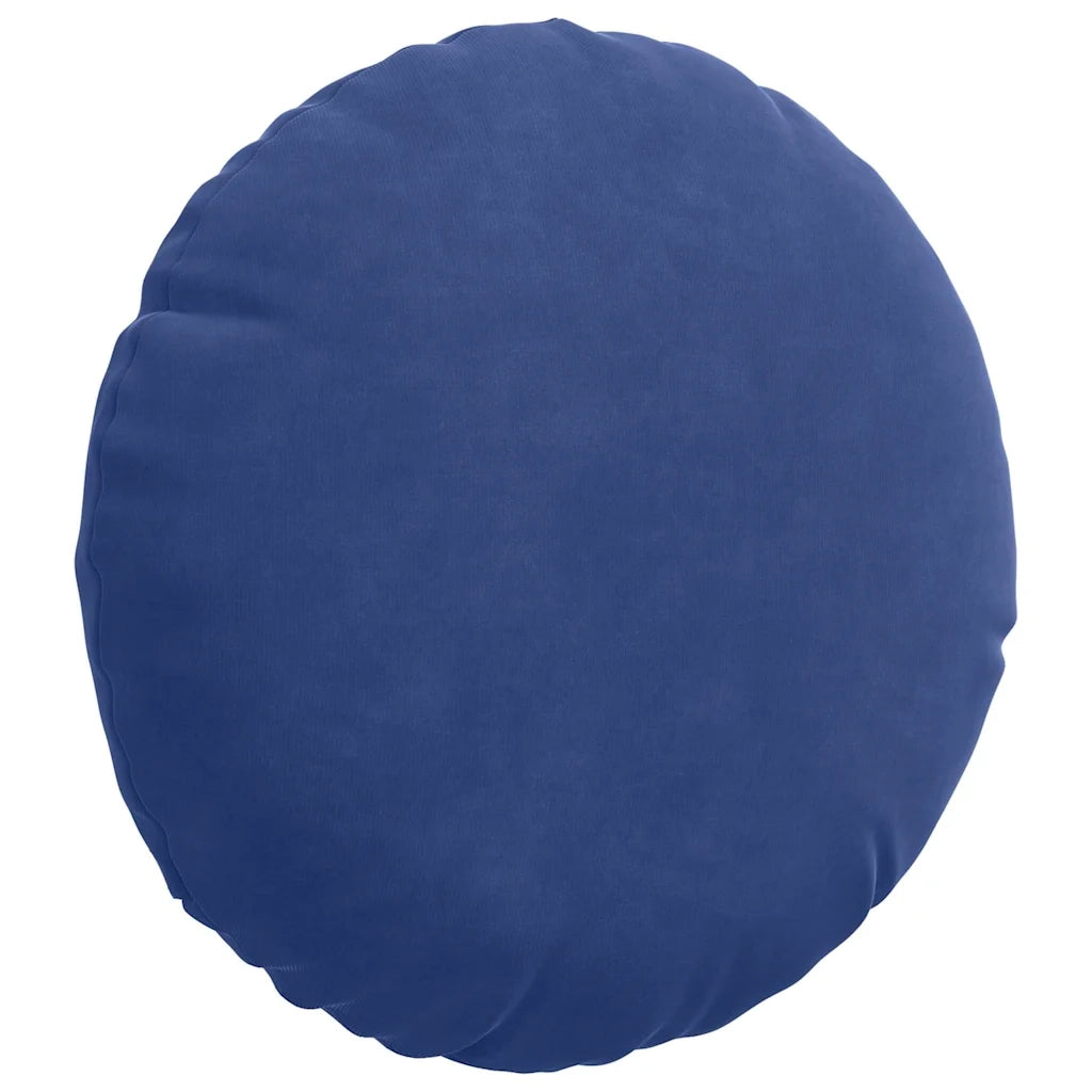 Cuscini per Seduta 2 pcs Blu Polizia Ø30 x 13 cm Velluto 42014111