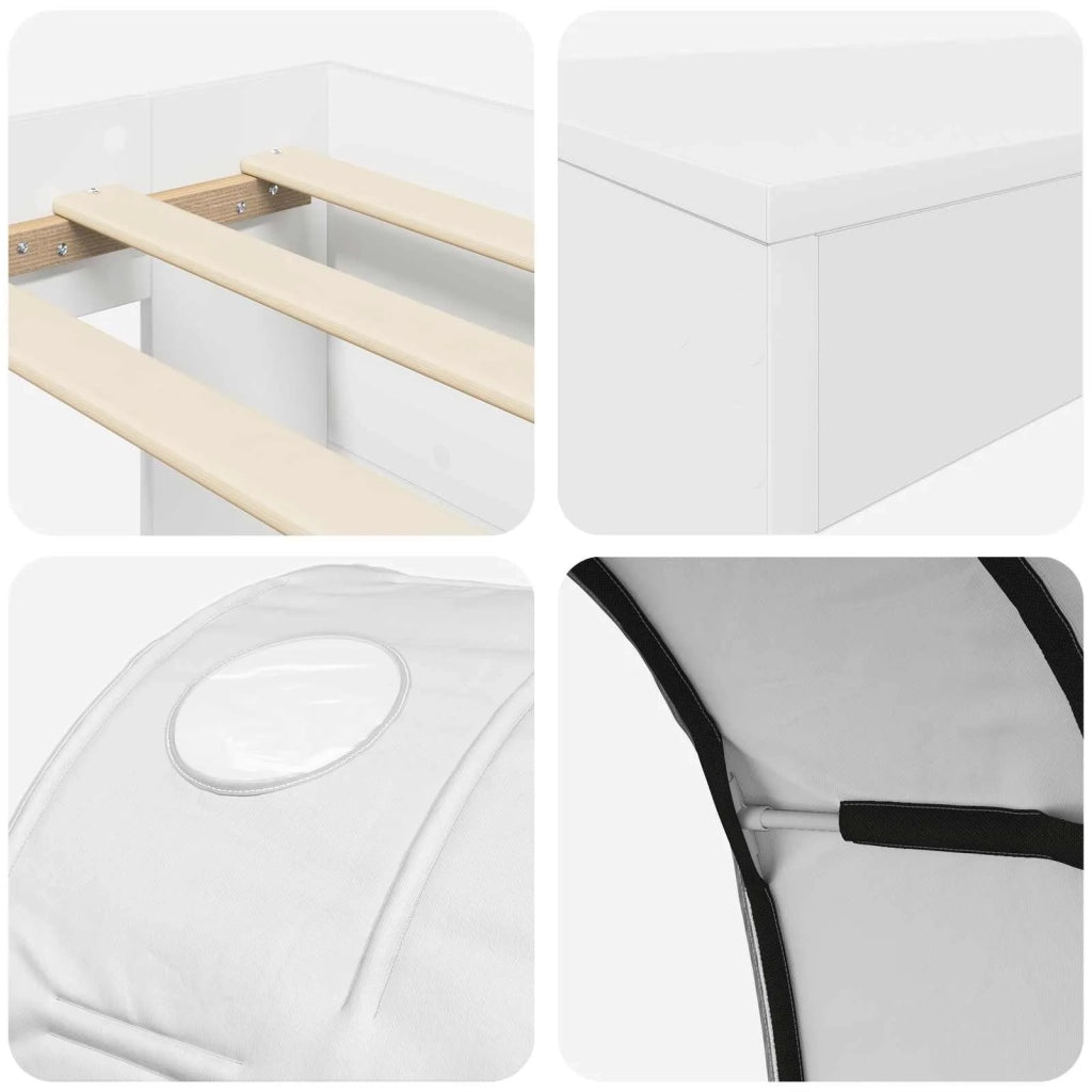 Letto con Tunnel 3 pz Bianco Legno ingegnerizzato 3423659