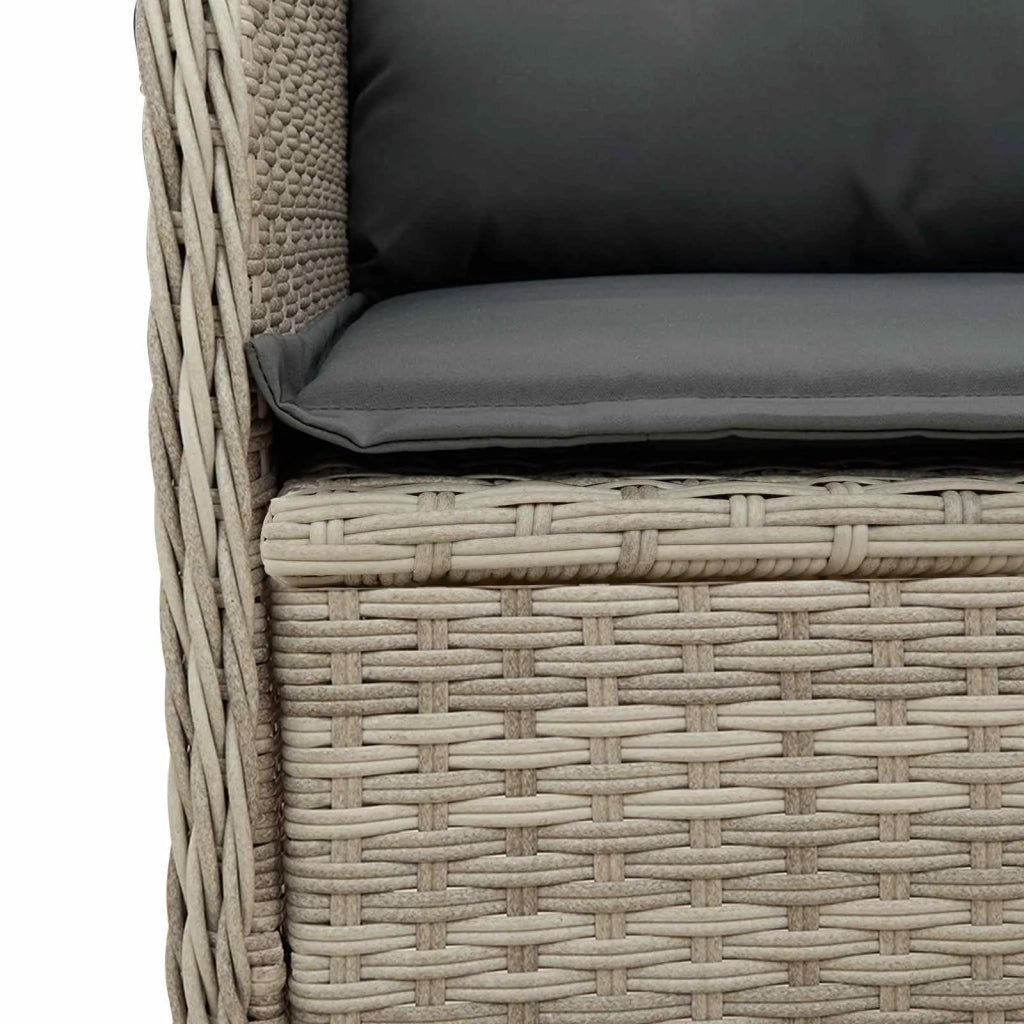 Panchina da giardino Grigio chiaro polyrattan 3394454