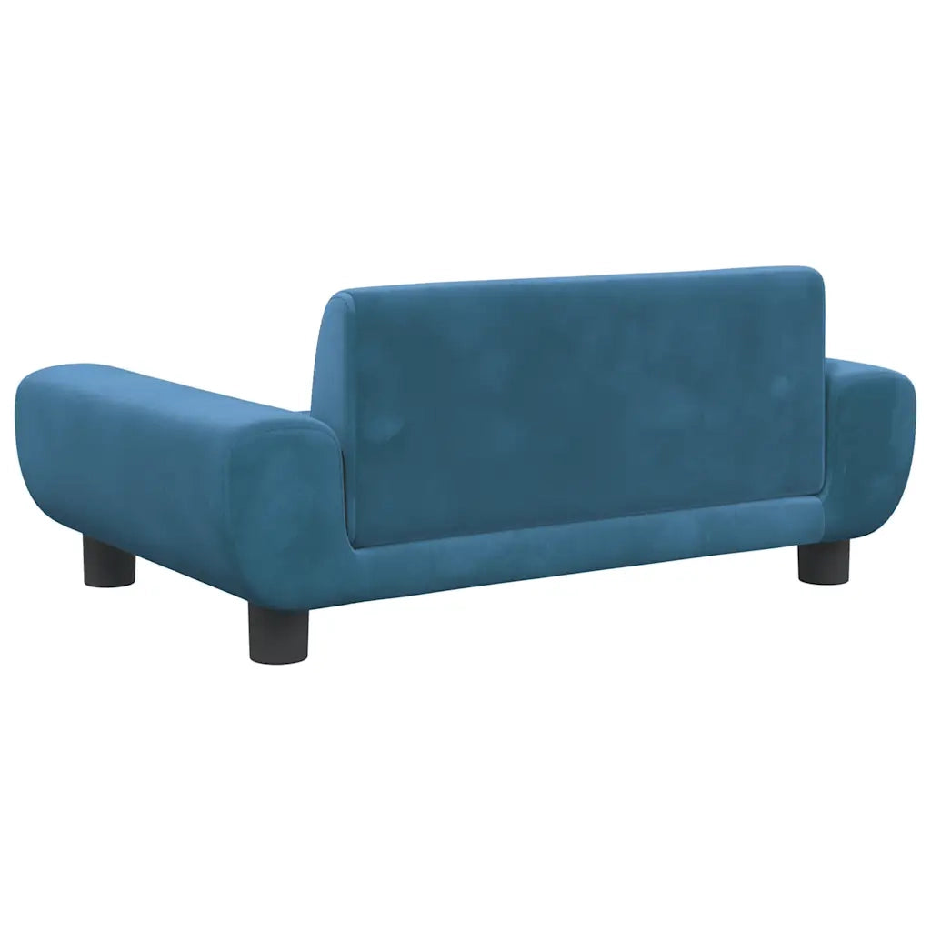 Divano per Bambini-Sofa-Divanetto Blu 70x45x33 cm in Velluto