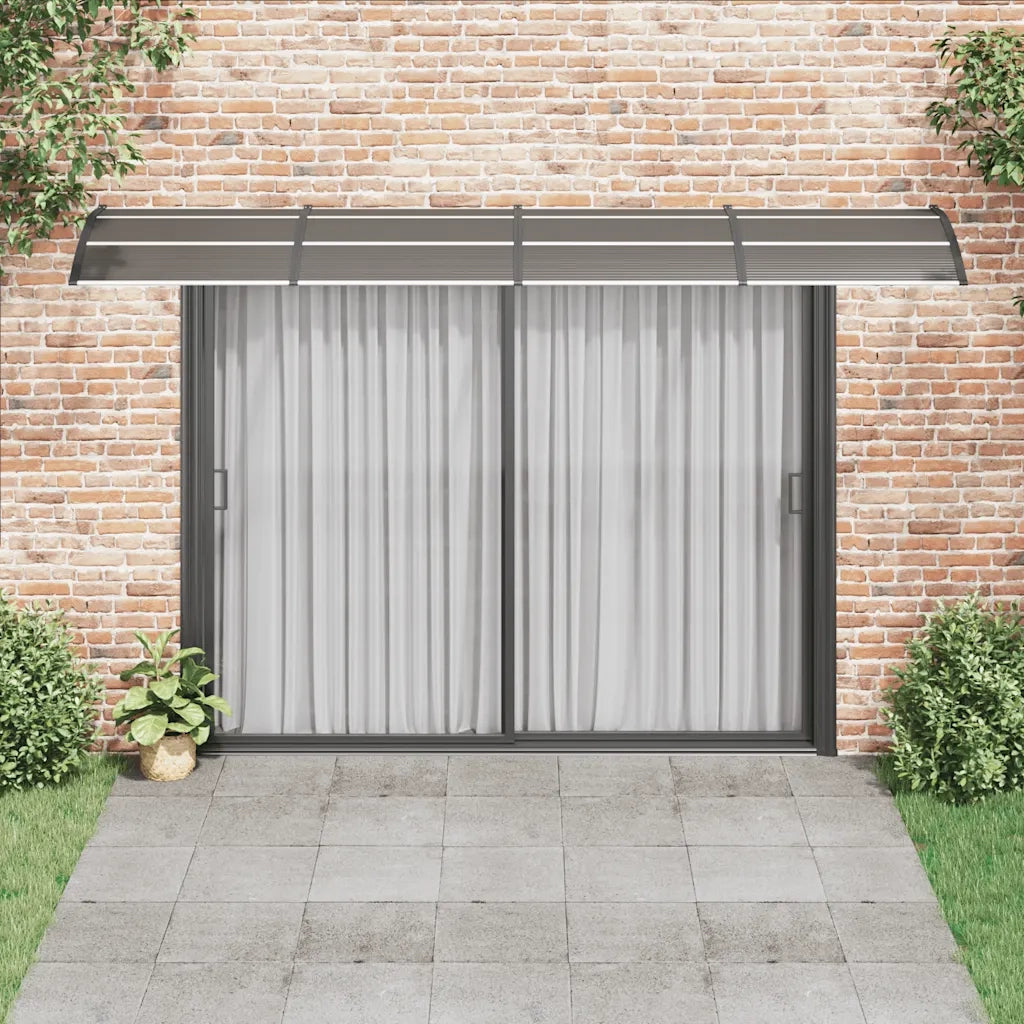 Tettoia per Porta Nera 400x75 cm Policarbonato 153599