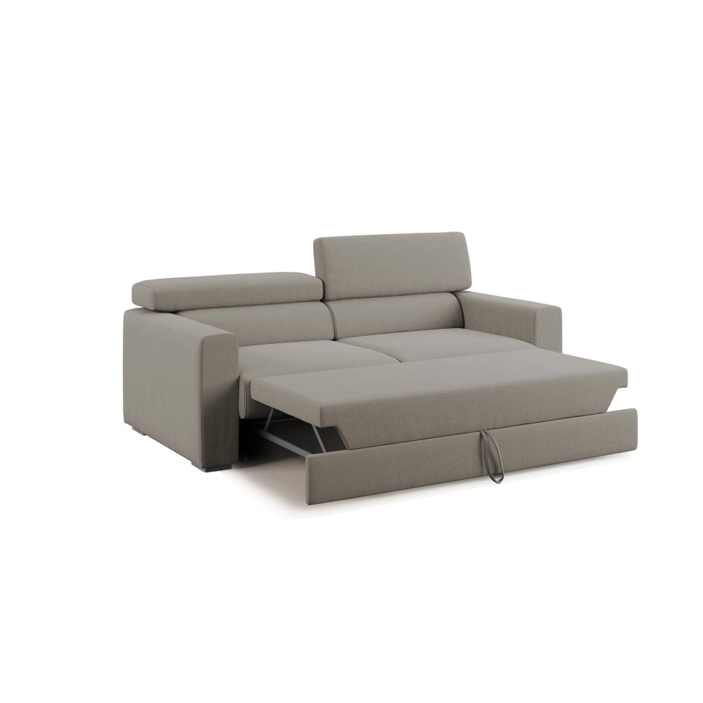 Dylan Divano con pouf estraibile 188 cm tortora