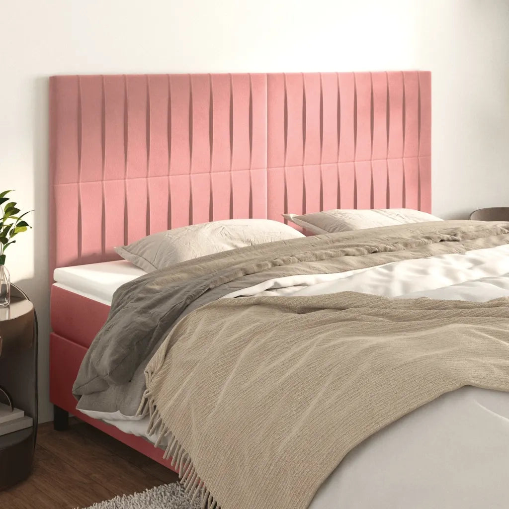 Testiera | Testata Rosa 160x5x118/128 cm Velluto