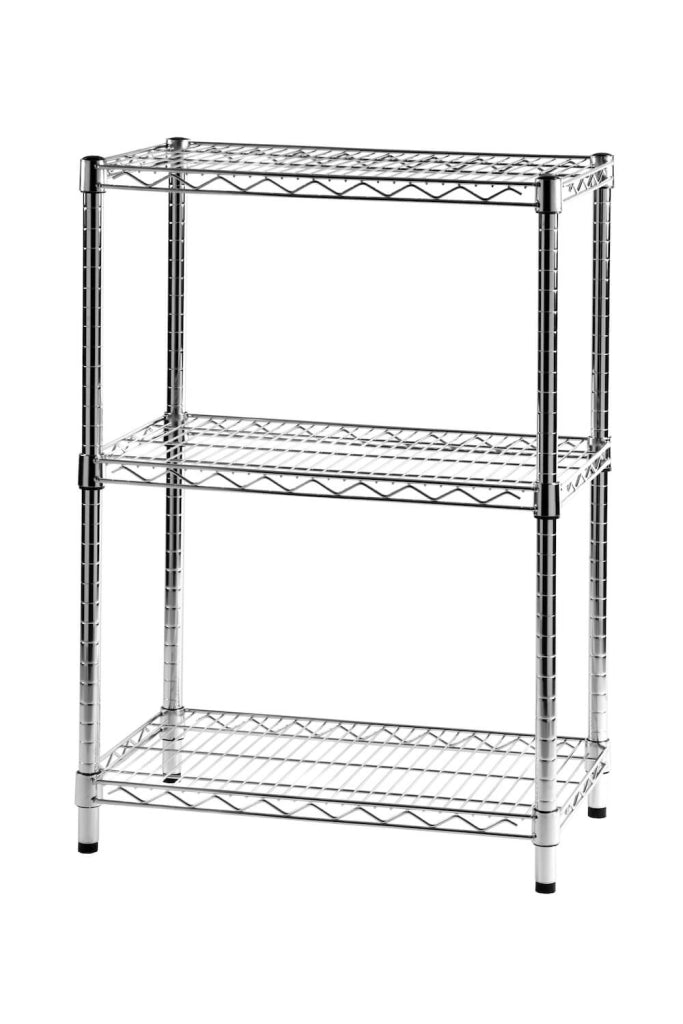 Scaffale 3 Ripiani 90x35x90 cm in Metallo Cromato Tosini