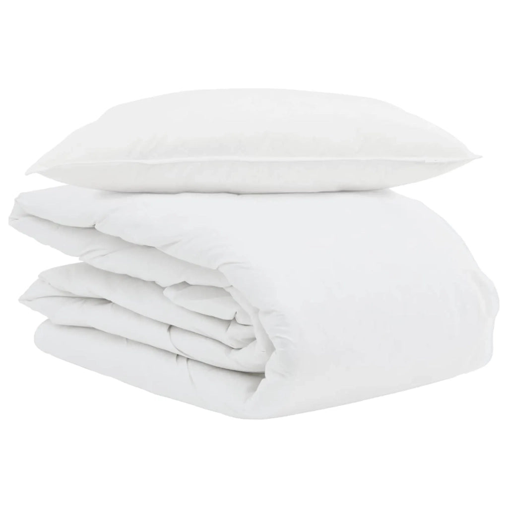 Piumone | Duvet Estivo con cuscino 2 pz Bianco Piuma d'anatra
