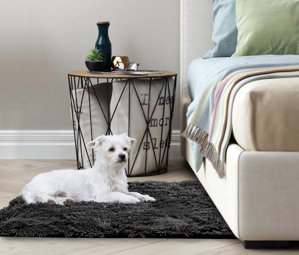 AIO FACTORY 80x120 cm TAPPETO SHAGGY ANTISCIVOLO Nero - Tappeto morbido
