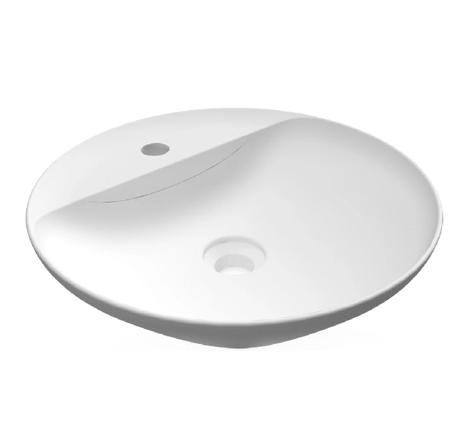 Lavabo appoggio tondo foro rubinetto Rak Ceramics Bianco