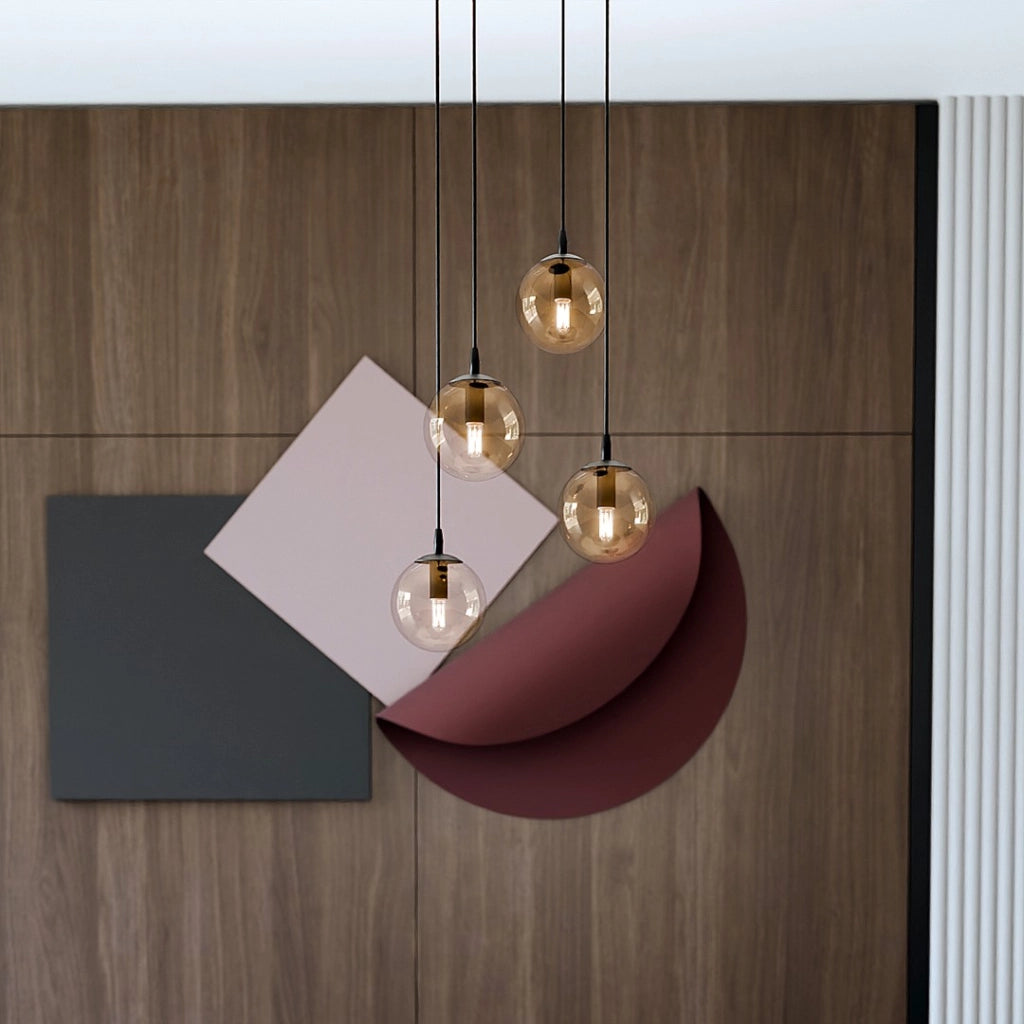 Lampadario Emibig Cosmo 4 luci E14 nero miele Premium