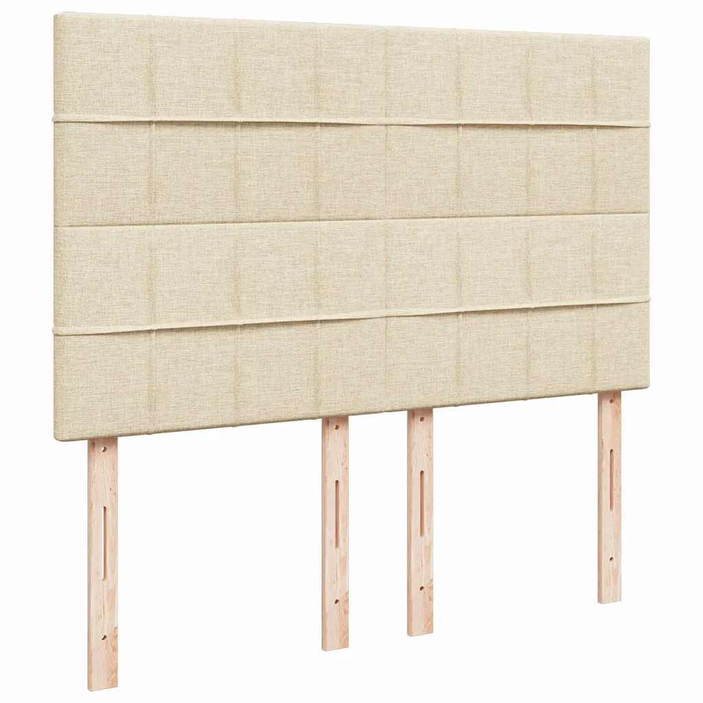 Giroletto a Molle con Materasso Crema 140x19 cm in Tessuto 3293968