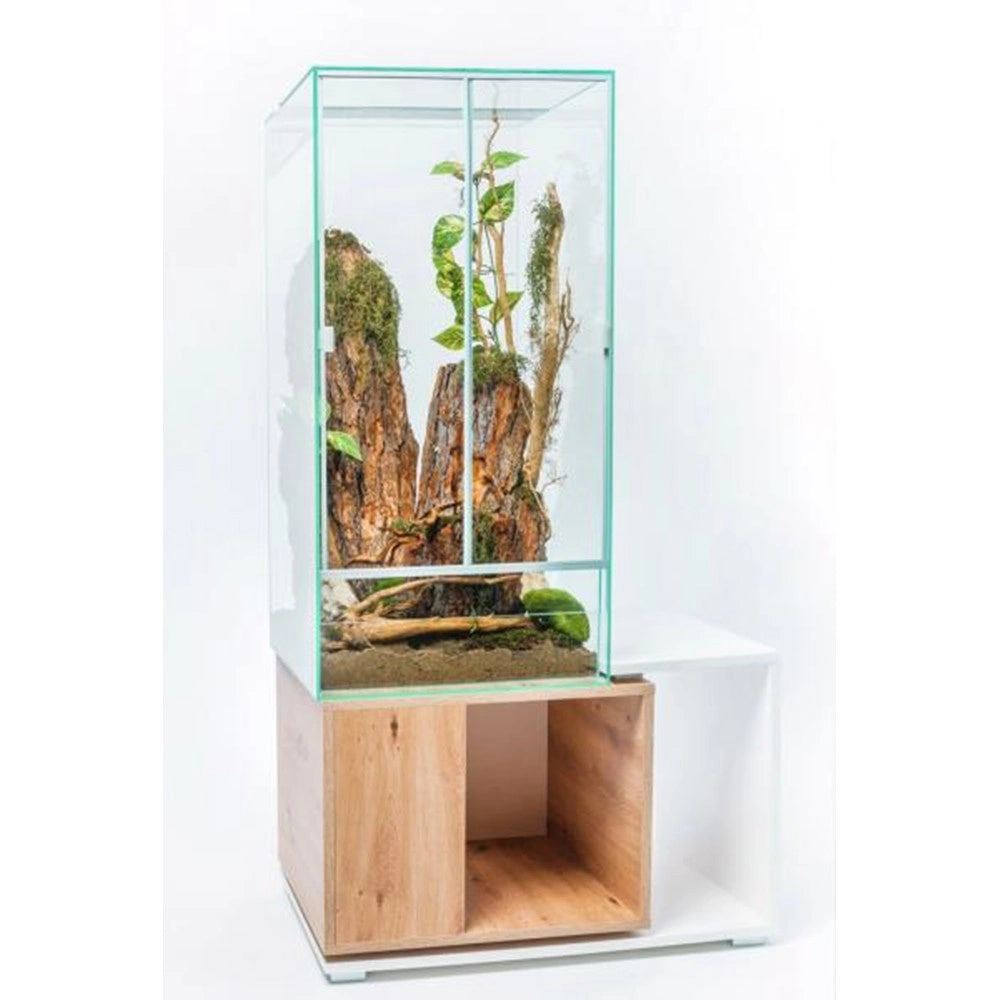 Diversa Cabinet Duo Forest White cm80x50x50h - supporto double face per High Terrarium