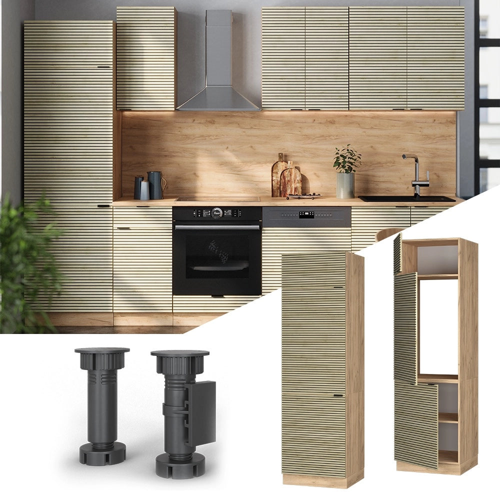 Armadio frigorifero Fame-Line Pannello in quercia/Rovere dorato 60 cm Vicco