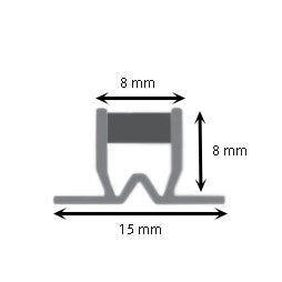 Giunto di dilatazione in plastica 2 metri : Modello - 10X8MM TRASPARENTE