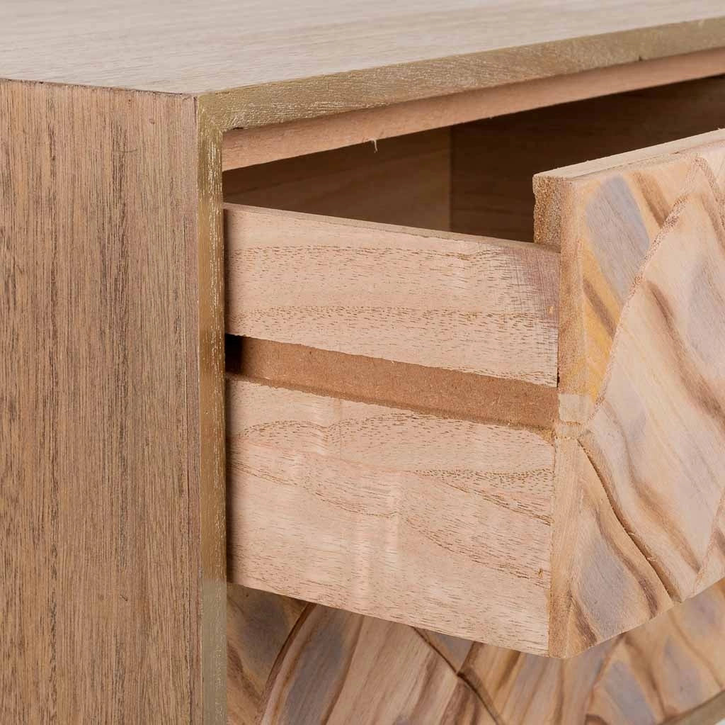 Comodino in legno marrone 44,5x35x61