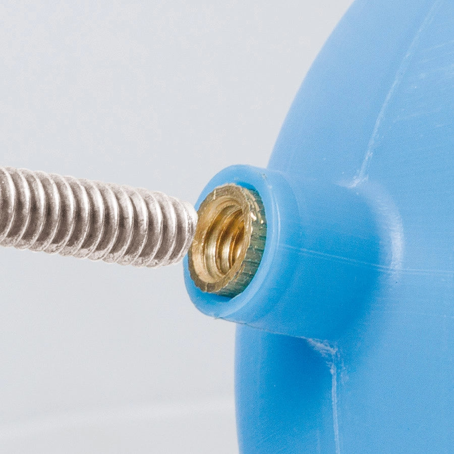 Galleggiante silenzioso in ottone stampato, cappuccio nylon, filetto corto 3/8"  F.A.R.G.