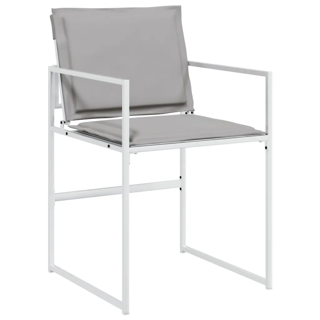 Set da Pranzo da Giardino 9 pz con Cuscini Bianco in Textilene 3295093