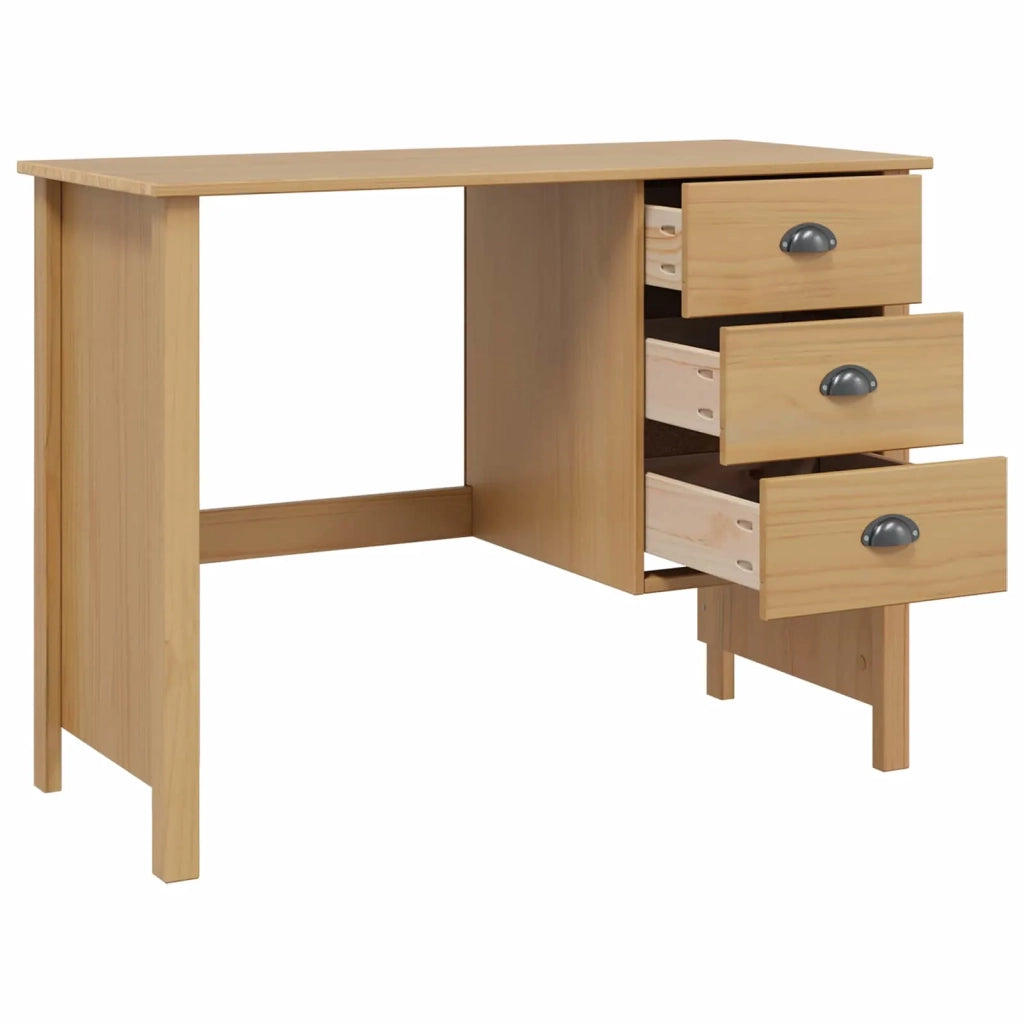 Scrivania con Cassetti HILL Marrone miele 100 x 45 x 74 cm 42025038