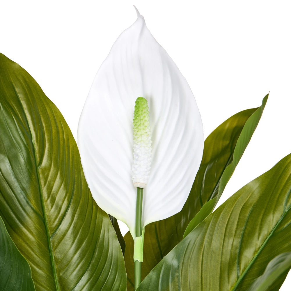 Pianta artificiale di Spathiphyllum in vaso Materiale sintetico Accessorio decorativo da interno