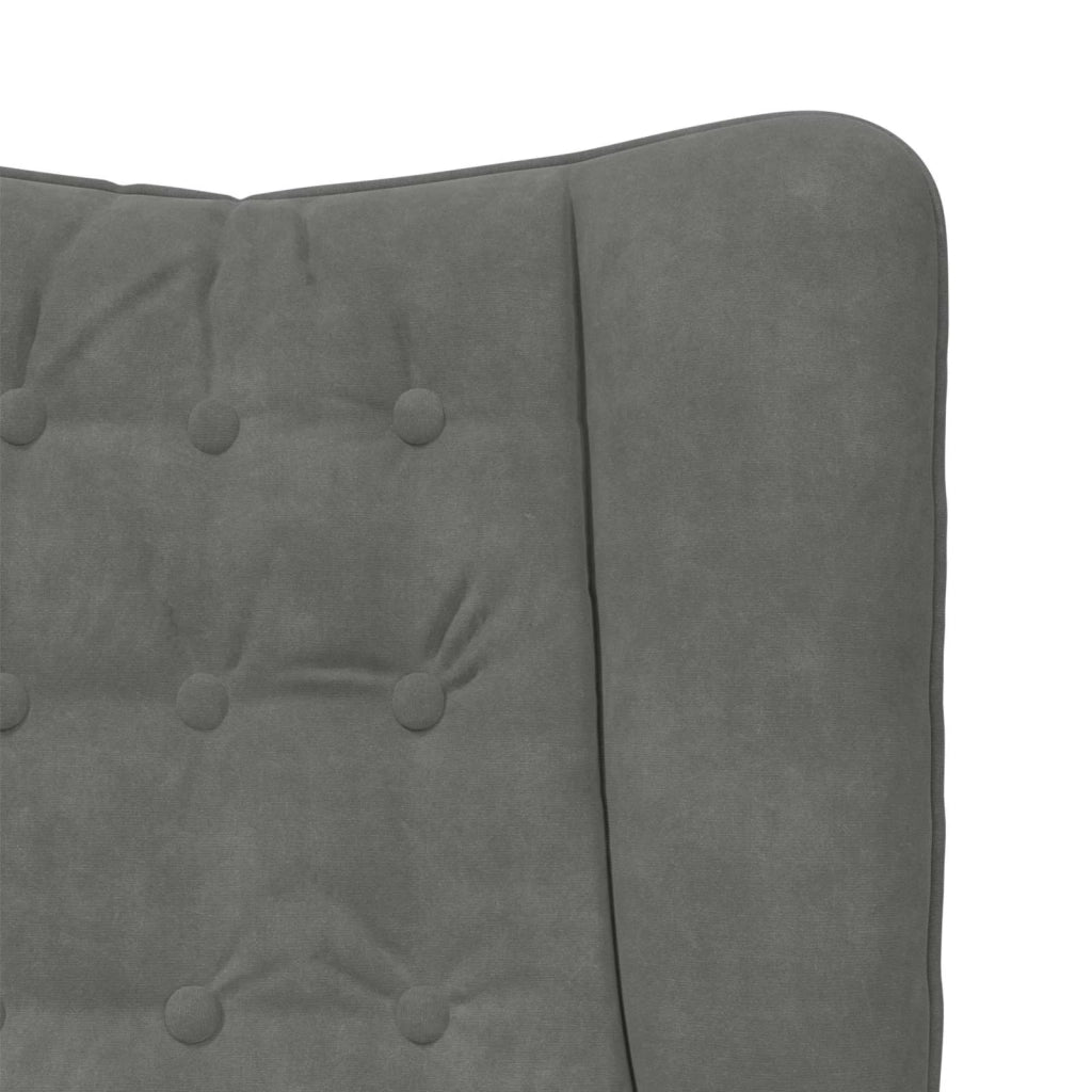 poltrona Grigio scuro 63 x 67 x 94 cm Velluto 42001815
