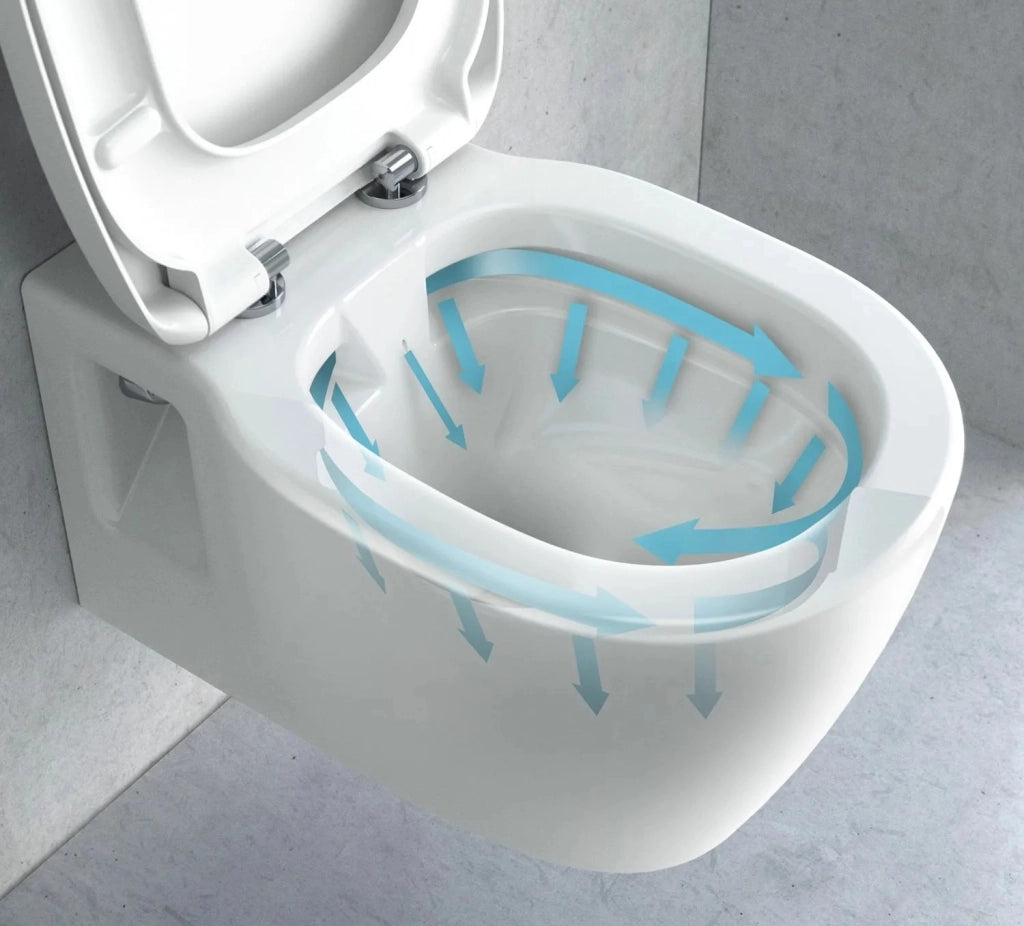 Set Wc Vaso + Bidet Carter Bianco Sospeso