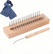 Telaio a maglia in legno 16,5 x 3,57 cm - Incluso ago - Non rimovibili - Leggero e duraturo
