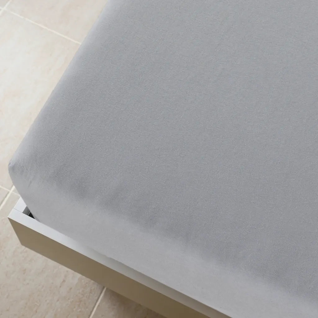 Lenzuolo con Angoli Jersey Grigio 90x200 cm Cotone 136200