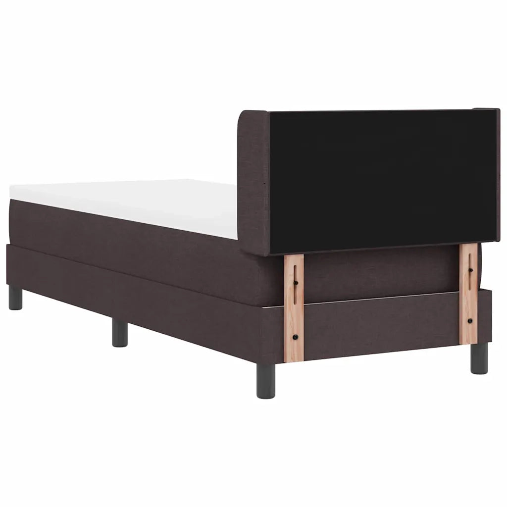 Letto a molle con cuscino Marrone Scuro 200 x 80 cm Tessuto 3341135