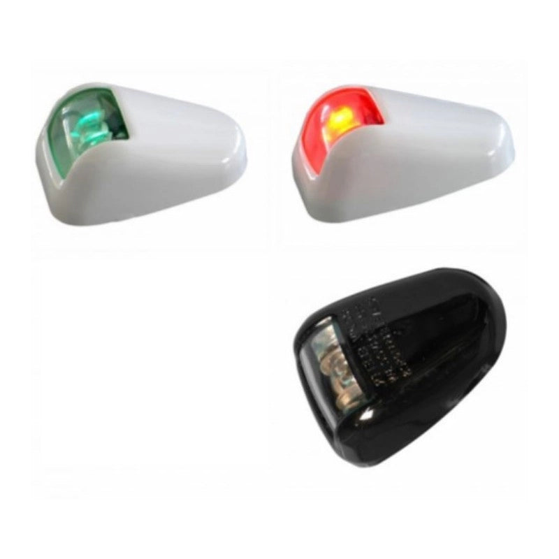 FANALE A LED ROSSO 112,5° RED PORT LIGHT BLACK CASE