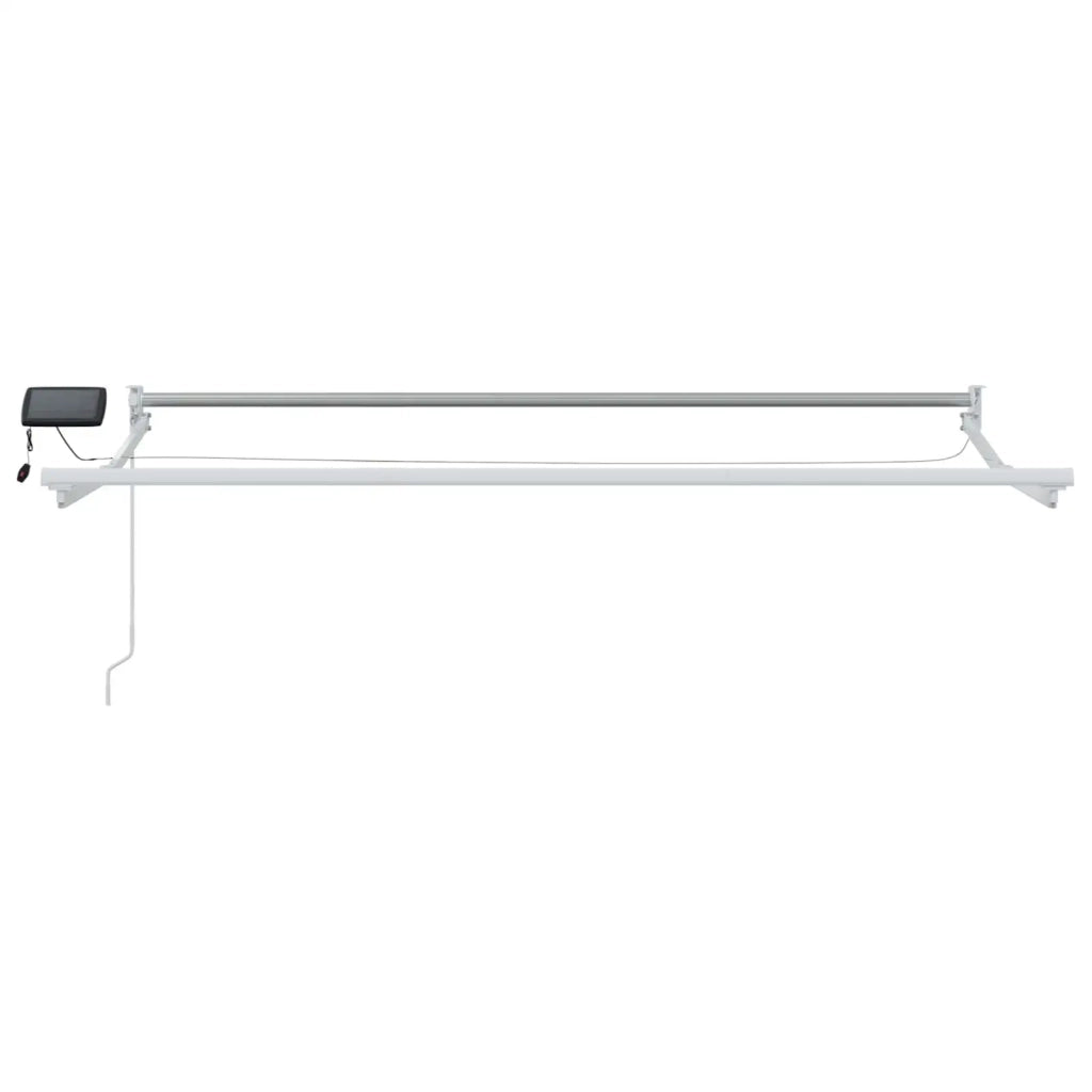 Tenda retrattile manuale con LED Crema e Bianco 3,5 x 2 m 3419209