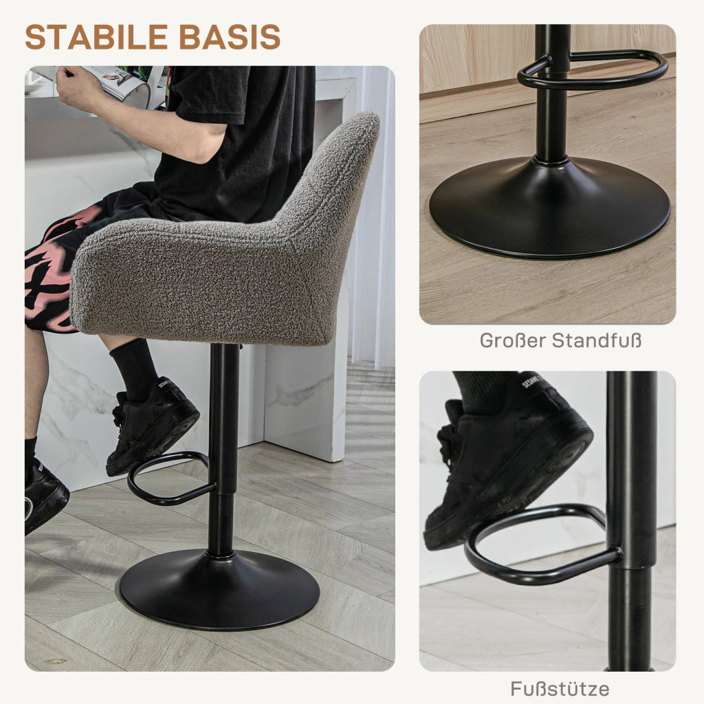 Sgabelli da bar 2 pezzi retr¨° ¨C Minimal ¨C grigio scuro e nero