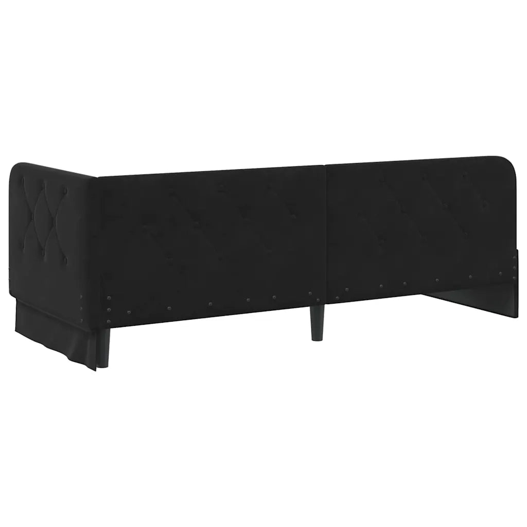 Cornice del letto ad angolo Nero 80 x 200 cm Velluto 42016518
