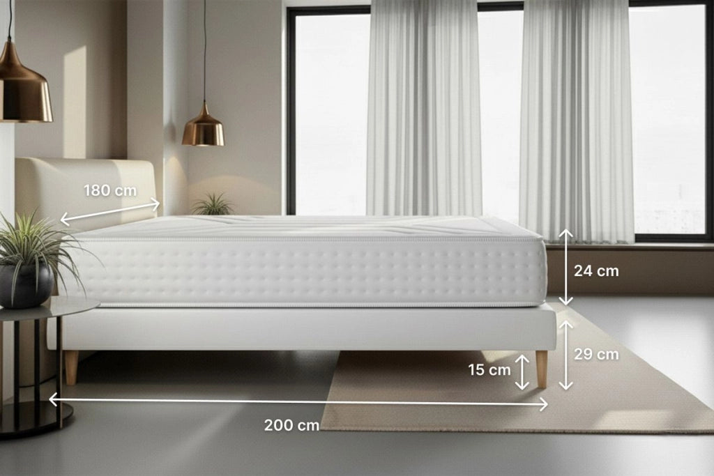 Set materasso e base 180x200 cm - Vingt-Quatre
