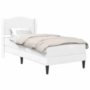 Letto singolo | Letto per adulti | Struttura del letto con testiera Bianco 100 x 200 cm Similpelle