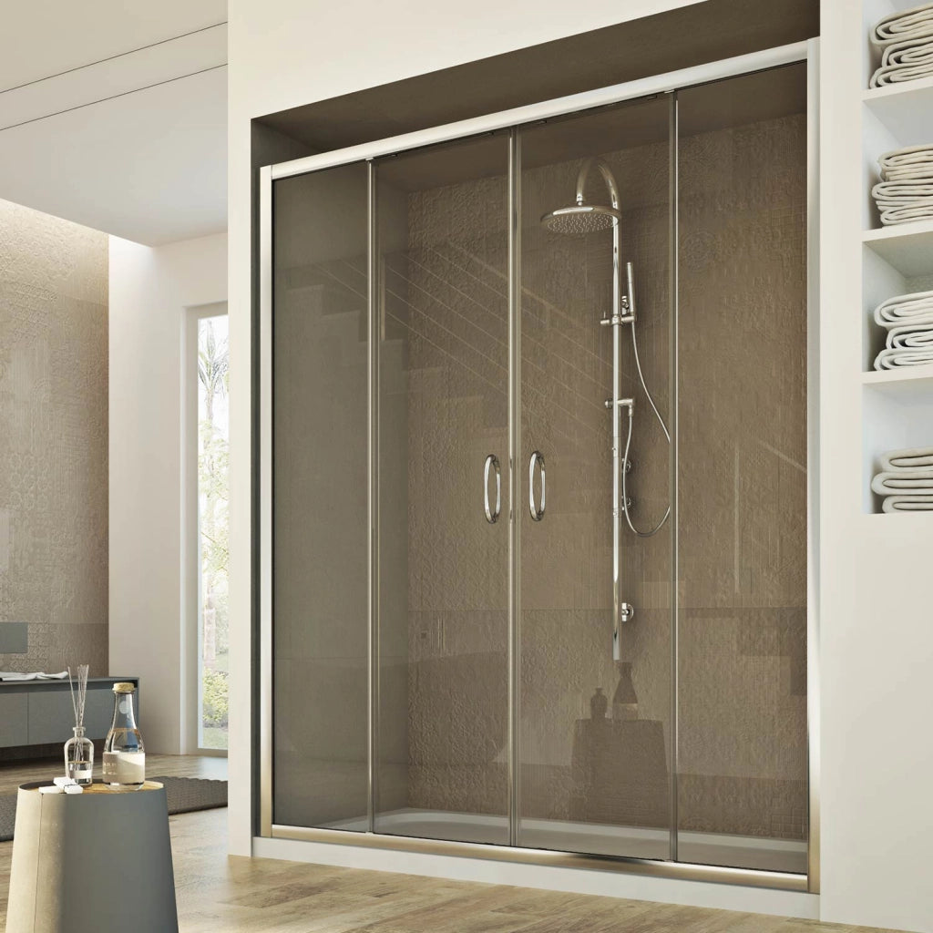 Porta Doccia 130CM H185 trasparente  mod. Replay 2 Ante