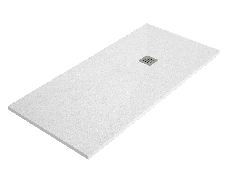 Piatto doccia ARDESIA 80x100 cm Bianco griglia in acciaio