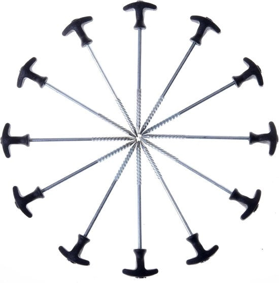 Tasselli T a luce 30 cm - tasselli di acciaio a decimo