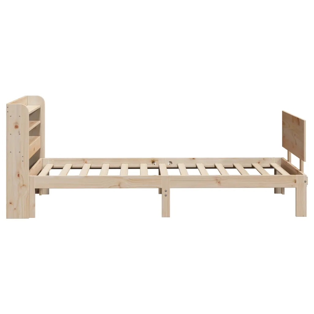 Giroletto con Testiera 90x190 cm in Legno Massello di Pino