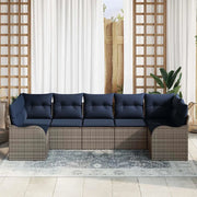 Set Divano da Giardino Grigio polyrattan 3345855