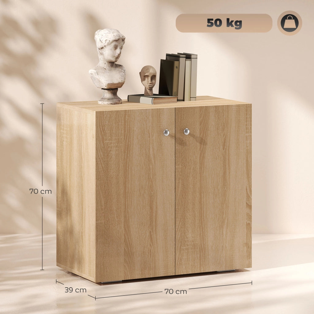 Mobile Multiuso 2 Ante ¨C Xylo ¨C Legno Alluminio 70x39x70cm