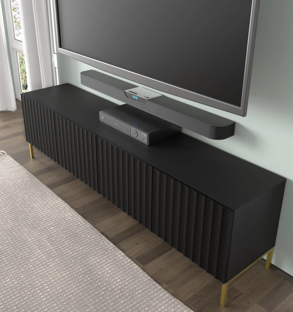 CREDENZA WAVE TV STAND 200 4D NERO OPACO