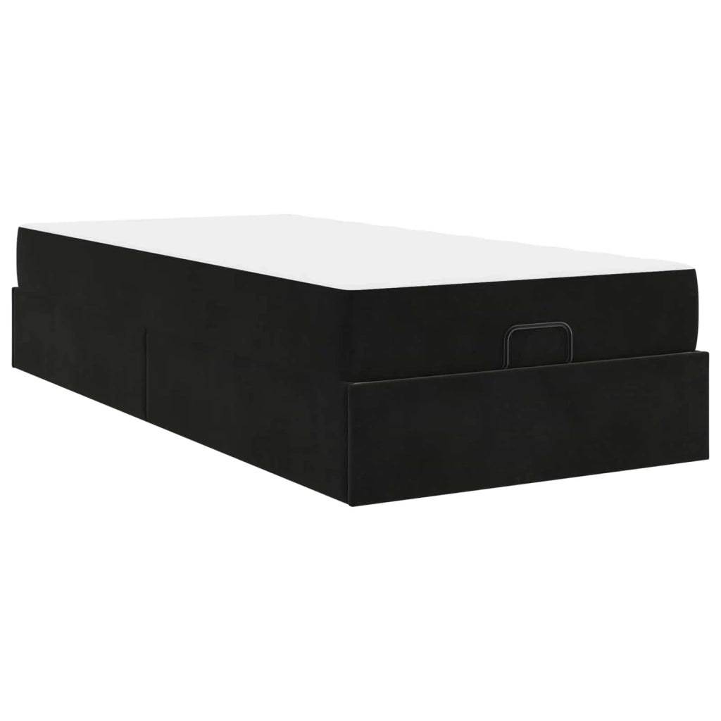 Struttura letto con materasso 2 pcs-Giroletto Nero Velluto 835864