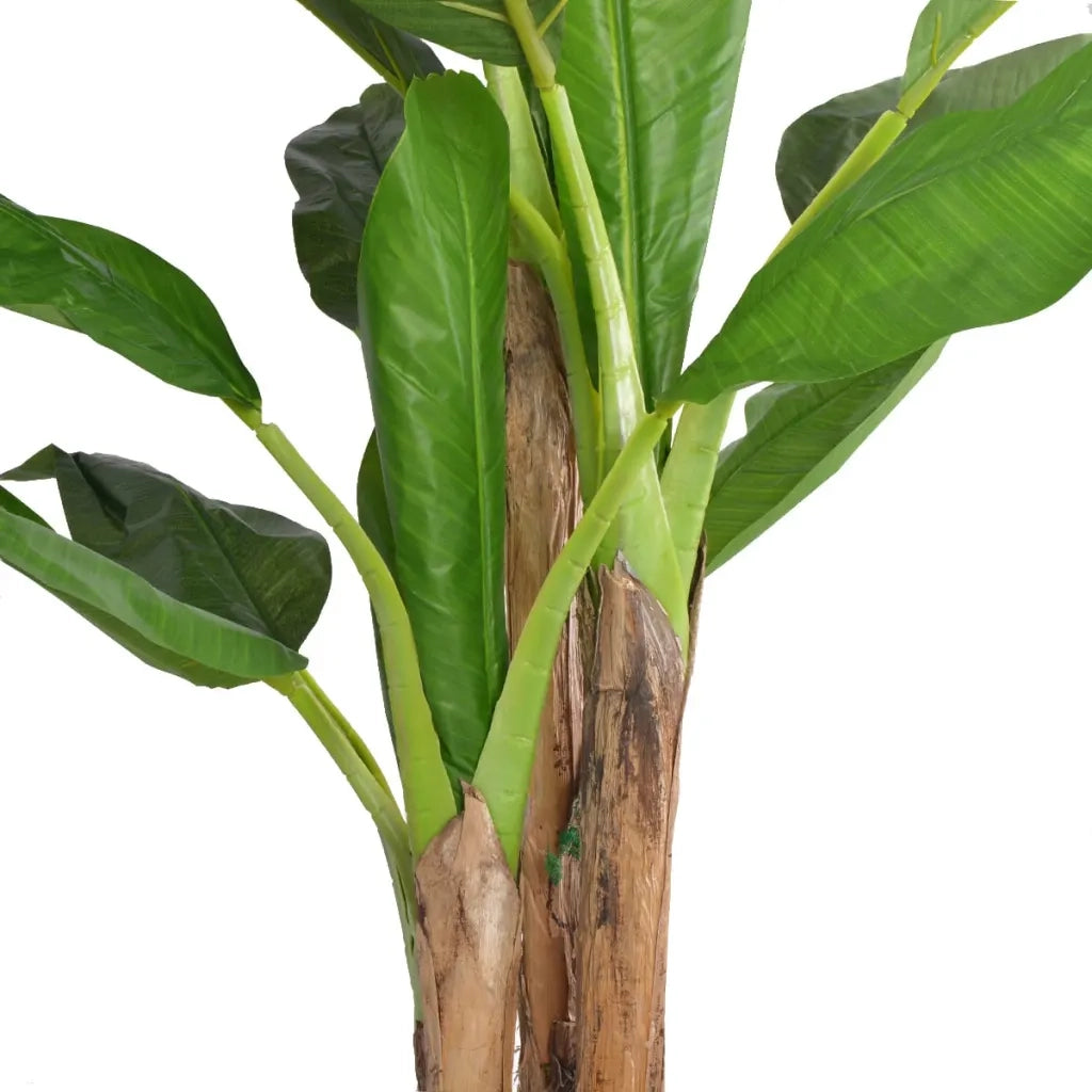 Albero Banana Artificiale con Vaso-Piante Artificiali di Banana 175 cm Verde