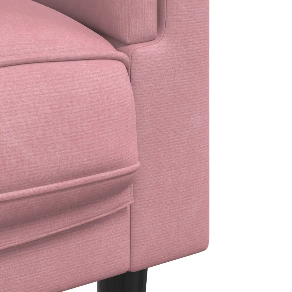 Set di Divani 2 pz con Cuscini Rosa in Velluto