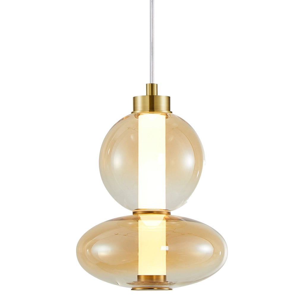 Lampada a sospensione LED Milagro Daphne ottone Ø20 12W