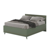 Letto NOKI – 160x200 cm verde e legno – Stile scandinavo