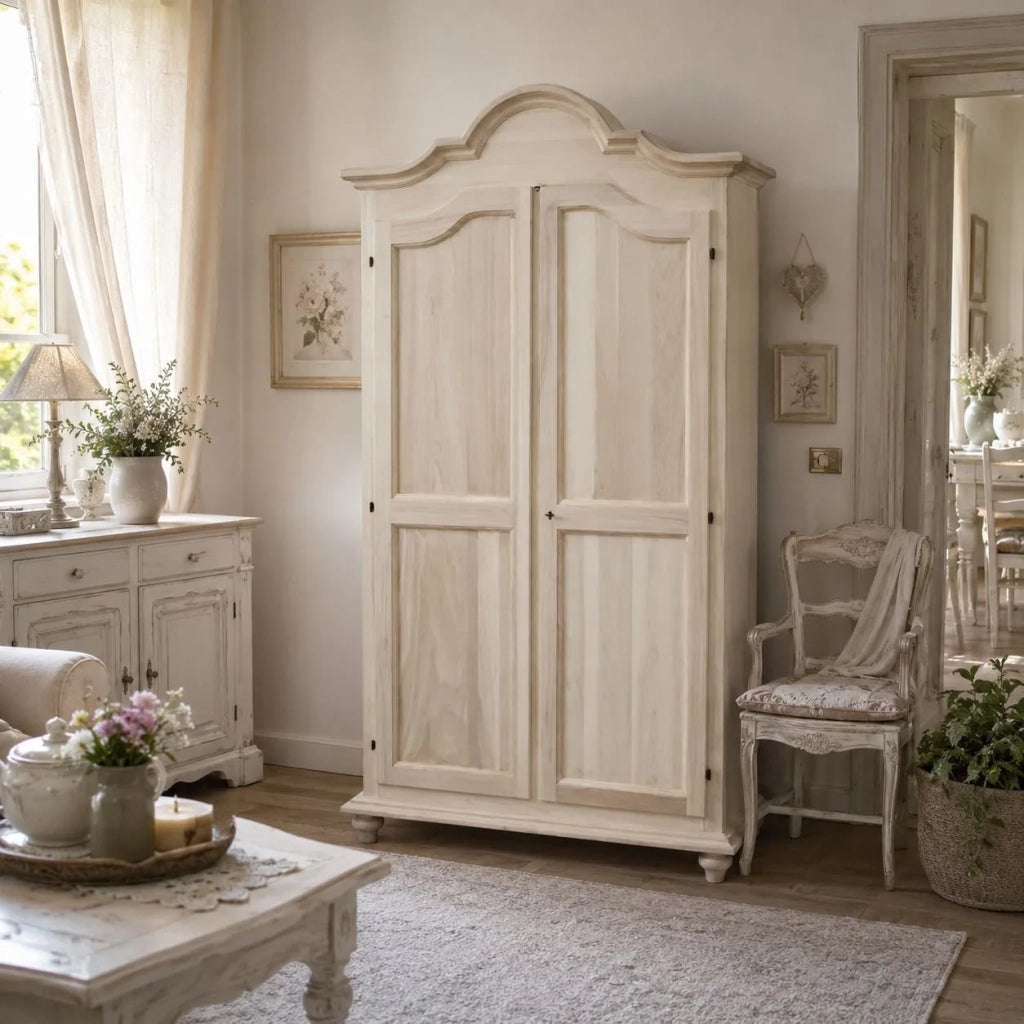Armadio classico 2 porte legno grezzo 112x46x204 (475) - Mobili 2G